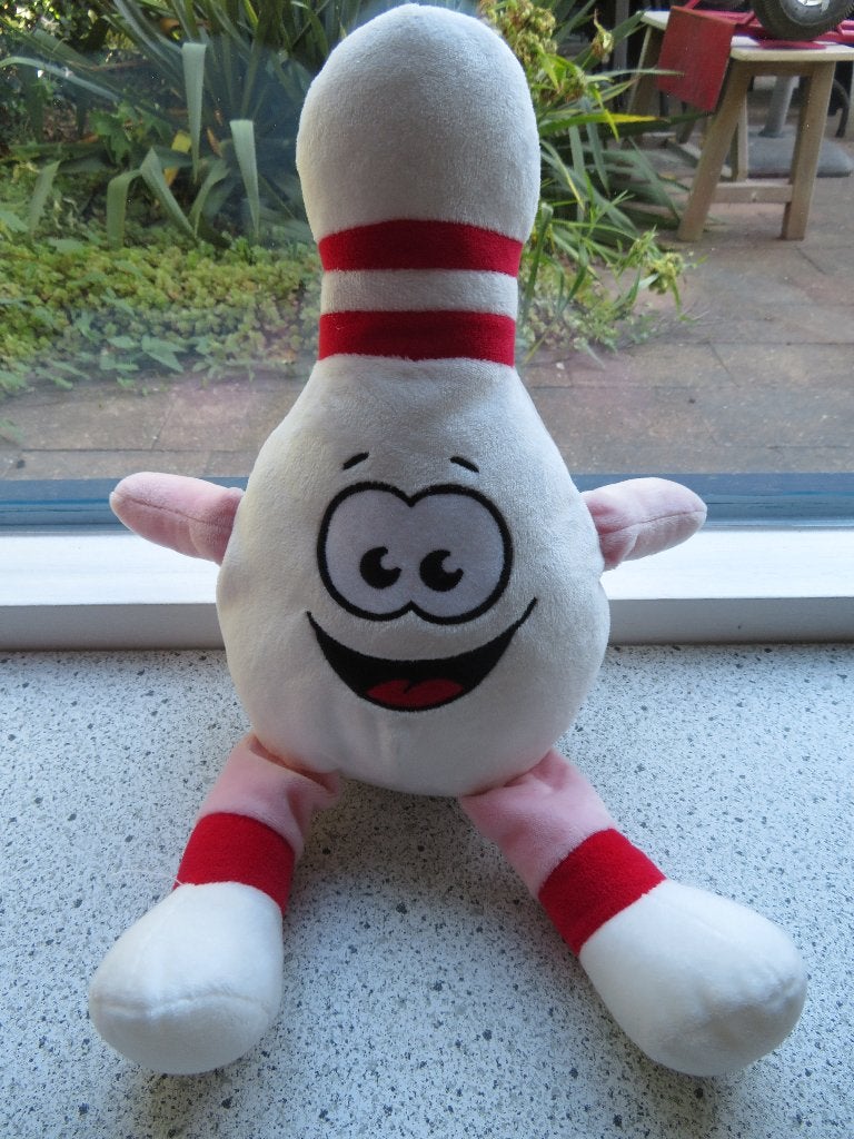 Happy Bowling Pin Buddy knuffel lachend gezicht van EBD, Overige typen, Ophalen of Verzenden, Zo goed als nieuw, Wasbaar
