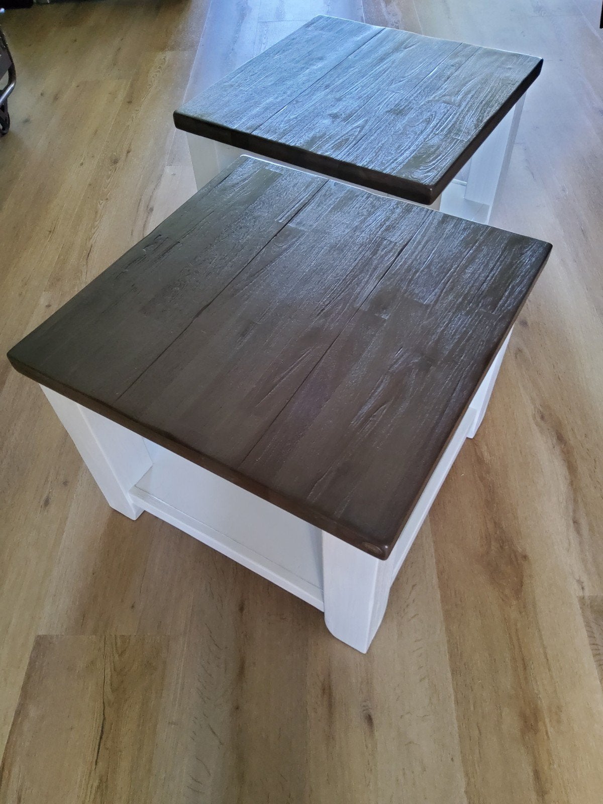 zeer mooie tafels of bijzettafels twee stuks, Huis en Inrichting, Ophalen, 50 tot 100 cm, Vierkant, 50 tot 100 cm
