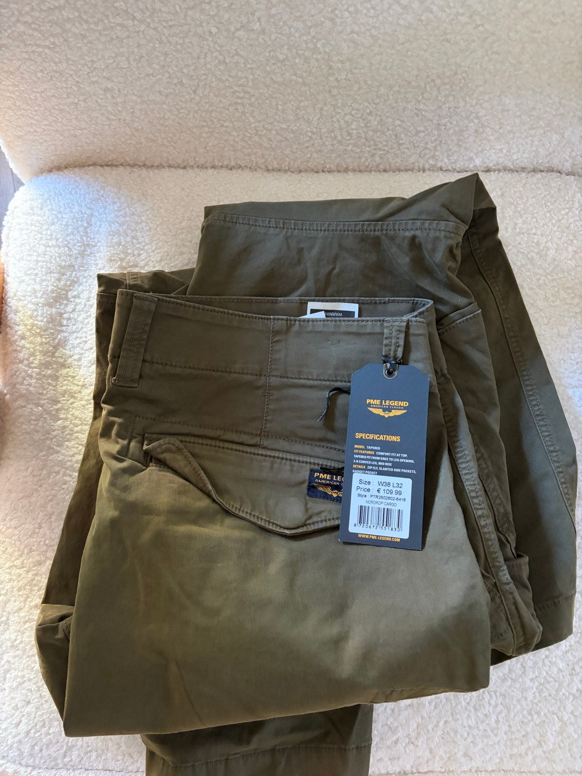 PME Legend Cargo Broek Olijfgroen W38 L32 - Z.G.A.N., Ophalen, Nieuw, Overige kleuren, Overige jeansmaten