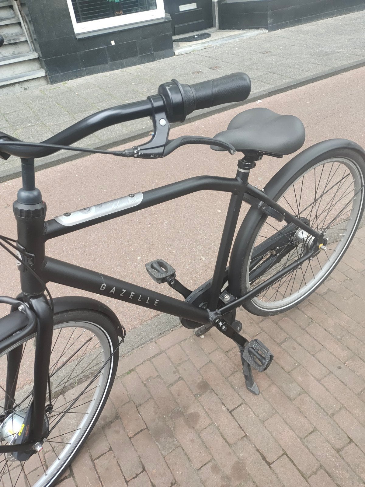 Gazelle HeavyDutyNL Herenfiets  mat zwart, zo goed als nieuw, Fietsen en Brommers, Fietsen | Heren | Herenfietsen, Ophalen, Terugtraprem