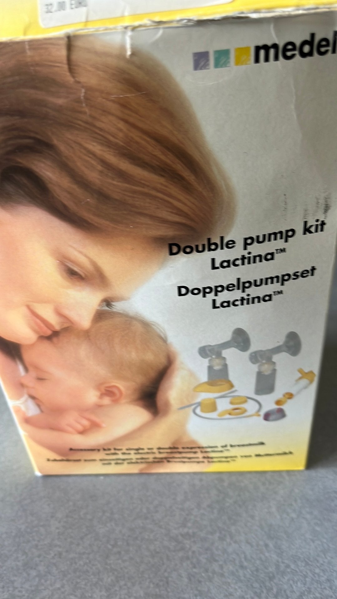 Dubbele afkolfset voor Lactina, Ophalen of Verzenden, Zo goed als nieuw, Borstkolf, Medela