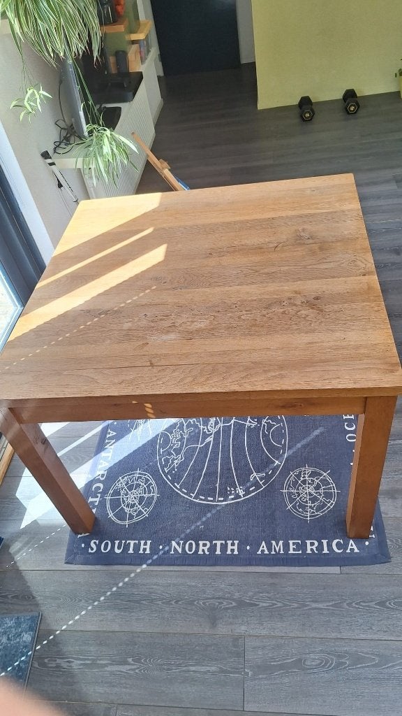 Eiken tafel, Huis en Inrichting, Ophalen, Zo goed als nieuw, Vijf personen of meer, 100 tot 150 cm