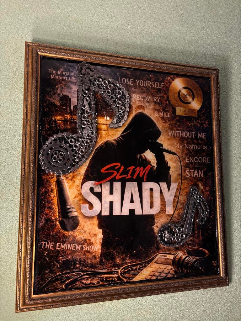 Epoxy wanddecoratie m Slim Shady - Epoxy Metaalkunst, Ophalen of Verzenden, Nieuw
