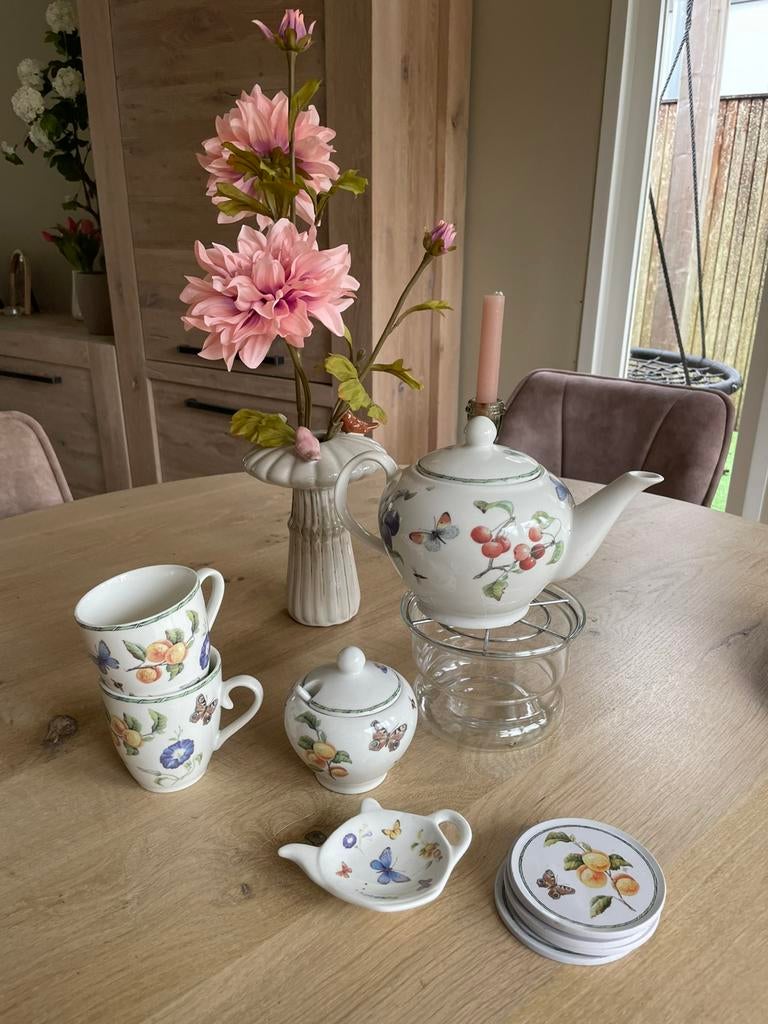 Theeset janneke brinkman theepot theetip suikerpotje bekers, Ophalen, Overige typen, Zo goed als nieuw, Overige stijlen