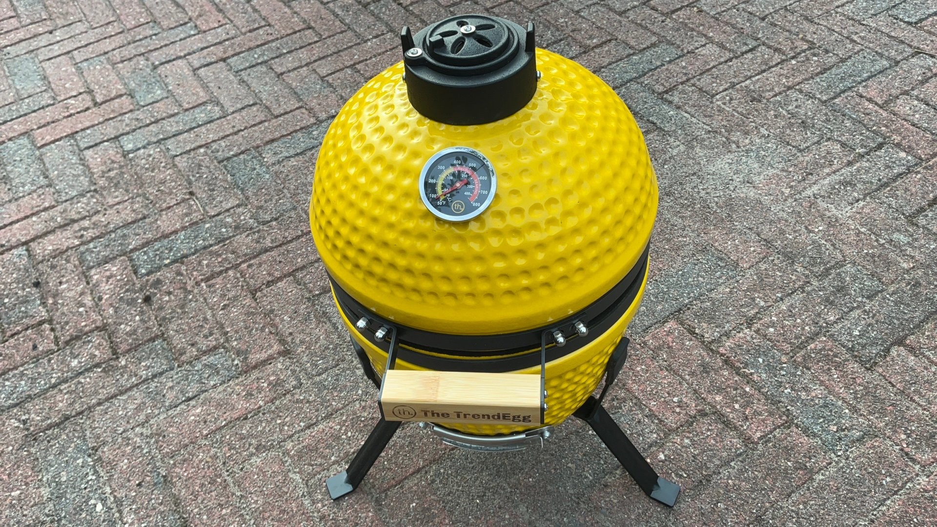 Kamado junior geel camping nieuw houtskool BBQ, Tuin en Terras, Ophalen, Nieuw, Met accessoires