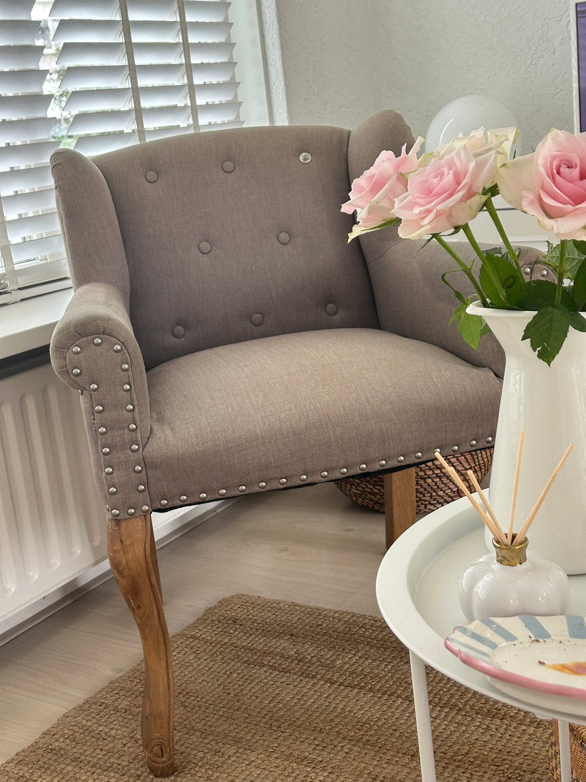 Riviera Maison Fauteuil, Ophalen, Zo goed als nieuw, 75 tot 100 cm, 50 tot 75 cm