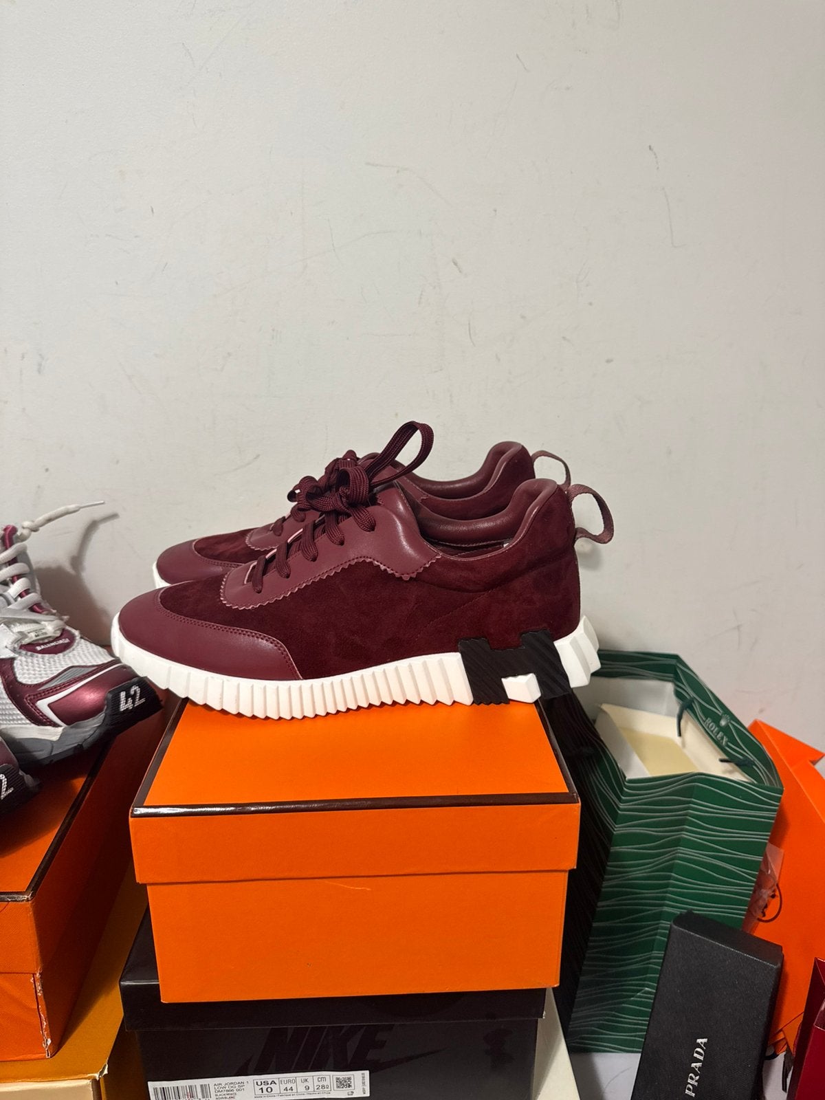 Hermes Bouncing Sneaker Bordeaux, Ophalen of Verzenden, Nieuw