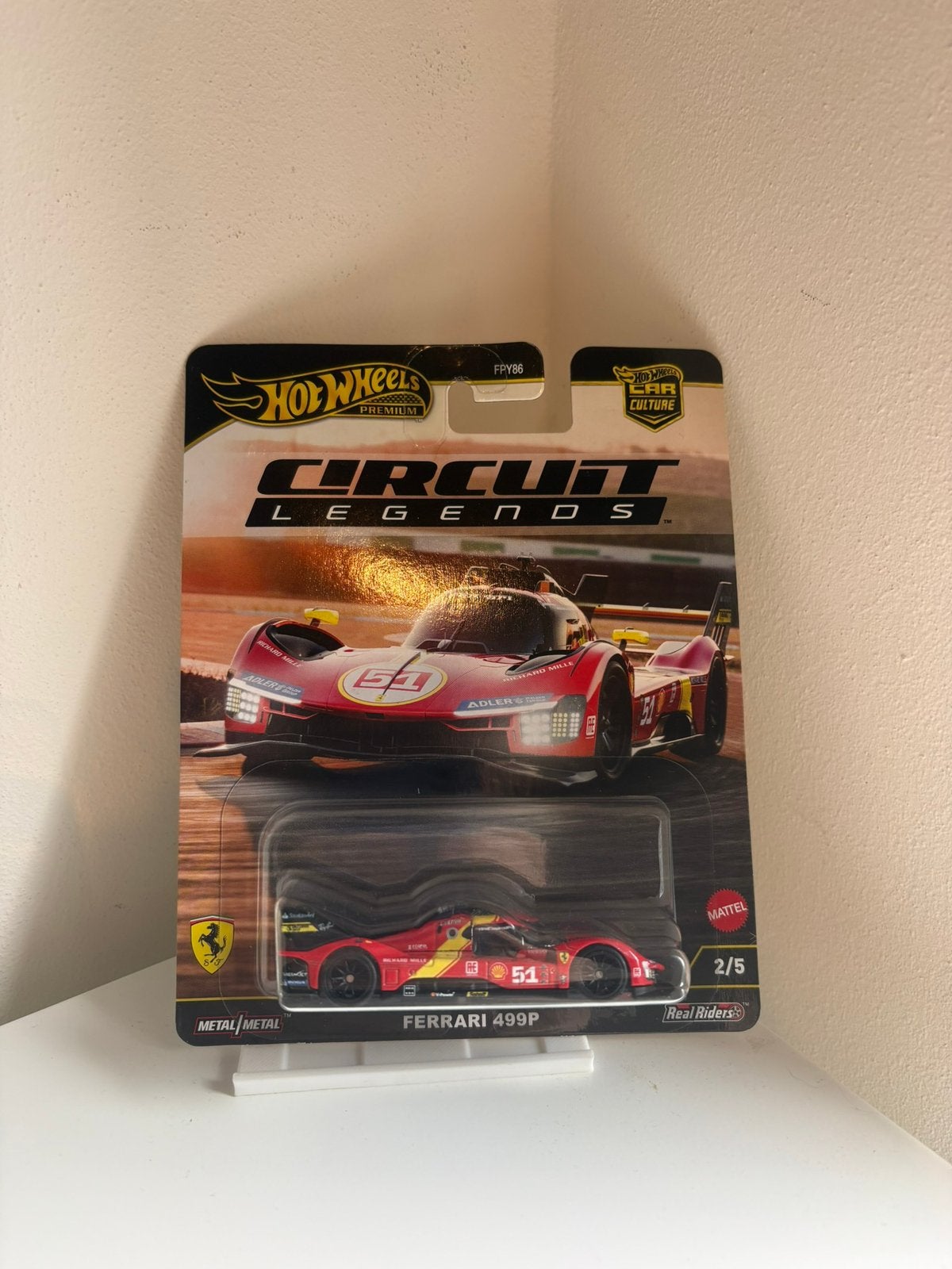 Hot Wheels Premium Ferrari 499P, Ophalen of Verzenden, Zo goed als nieuw, Auto