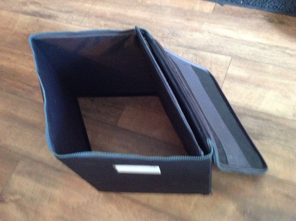 Mooie opbergbox van stof met rits (30x40x31), Ophalen, Gebruikt