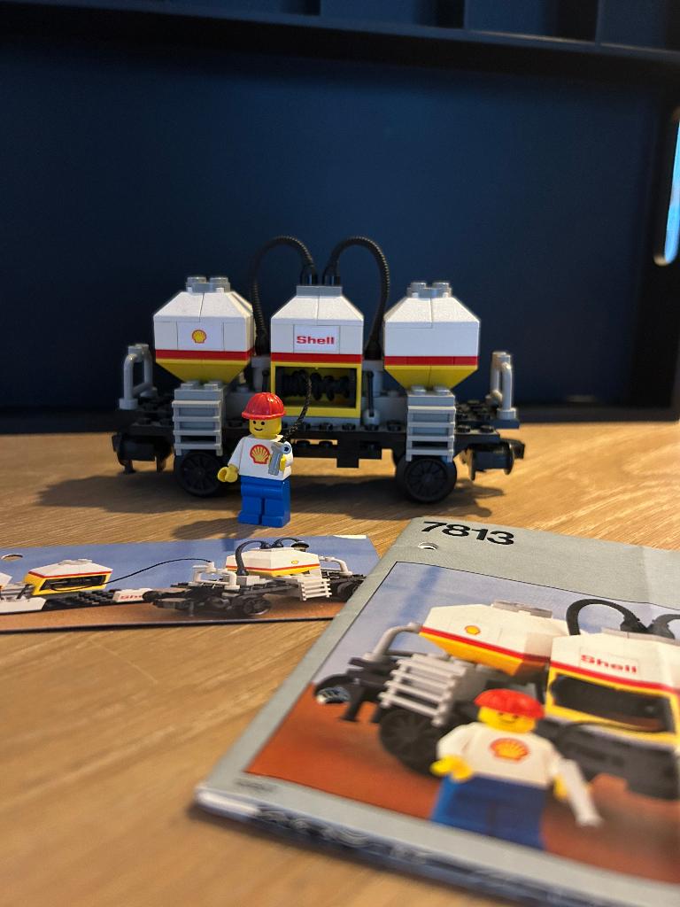 Lego 7813 Shell Tanker Wagon uit 1986 vintage, Gebruikt, Lego, Compleet, Ophalen of Verzenden
