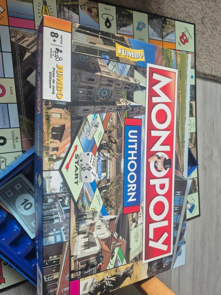 Monopolie Uithoorn, Hobby en Vrije tijd, Gezelschapsspellen | Bordspellen, Ophalen of Verzenden, Zo goed als nieuw