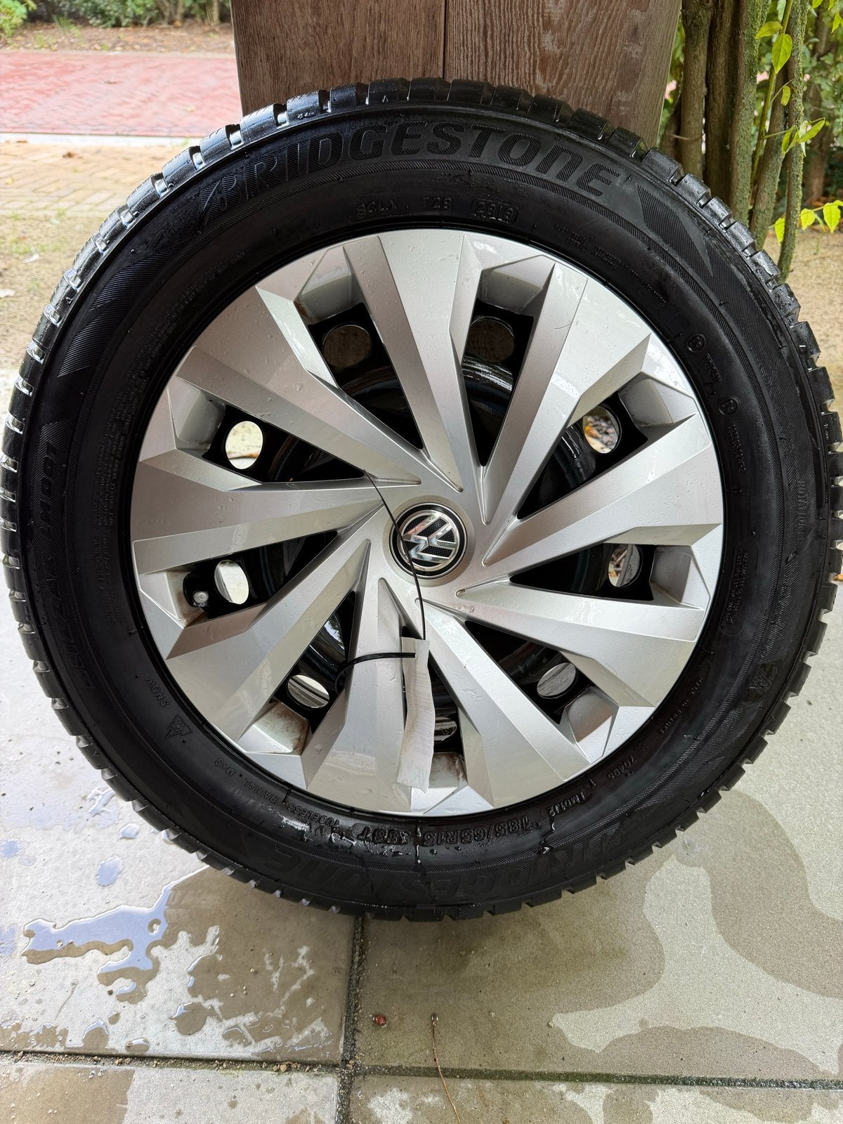 Stalen velgen 16 inch winterbanden VW Polo, Auto-onderdelen, Gebruikt, 16 inch, Banden en Velgen, 185 mm