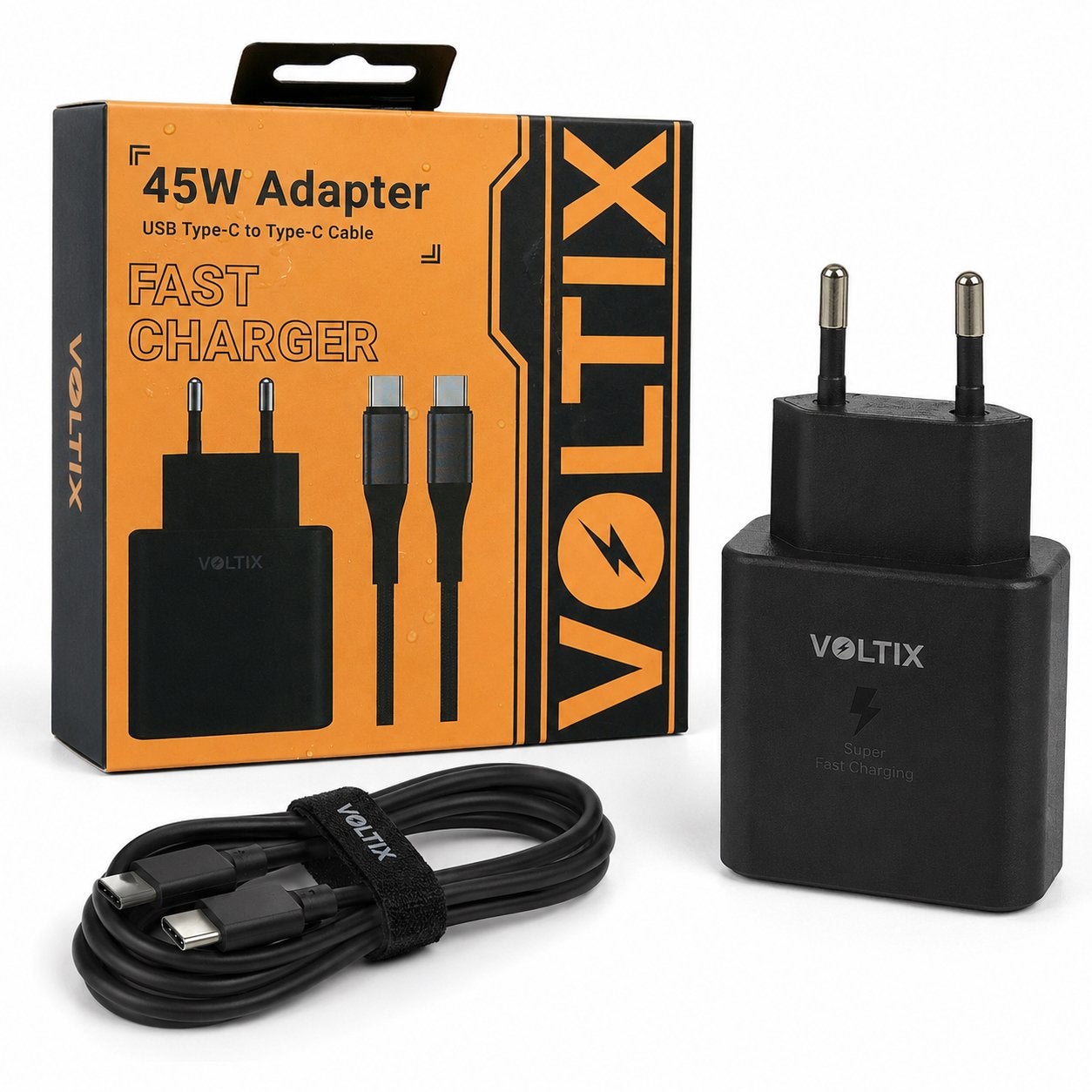 Voltix 45W Fast Charger USB-C – Super Fast Charging, Ophalen of Verzenden, Nieuw