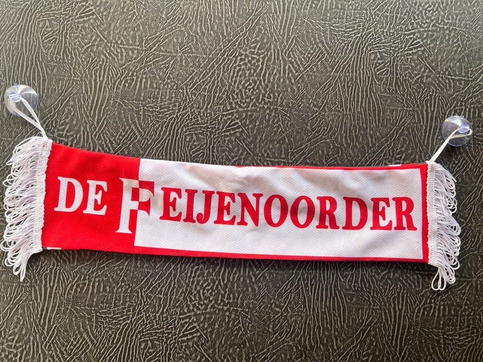 Feyenoord mini sjaal met zuignappen, Ophalen of Verzenden, Gebruikt, Feyenoord, Vaantje of Sjaal