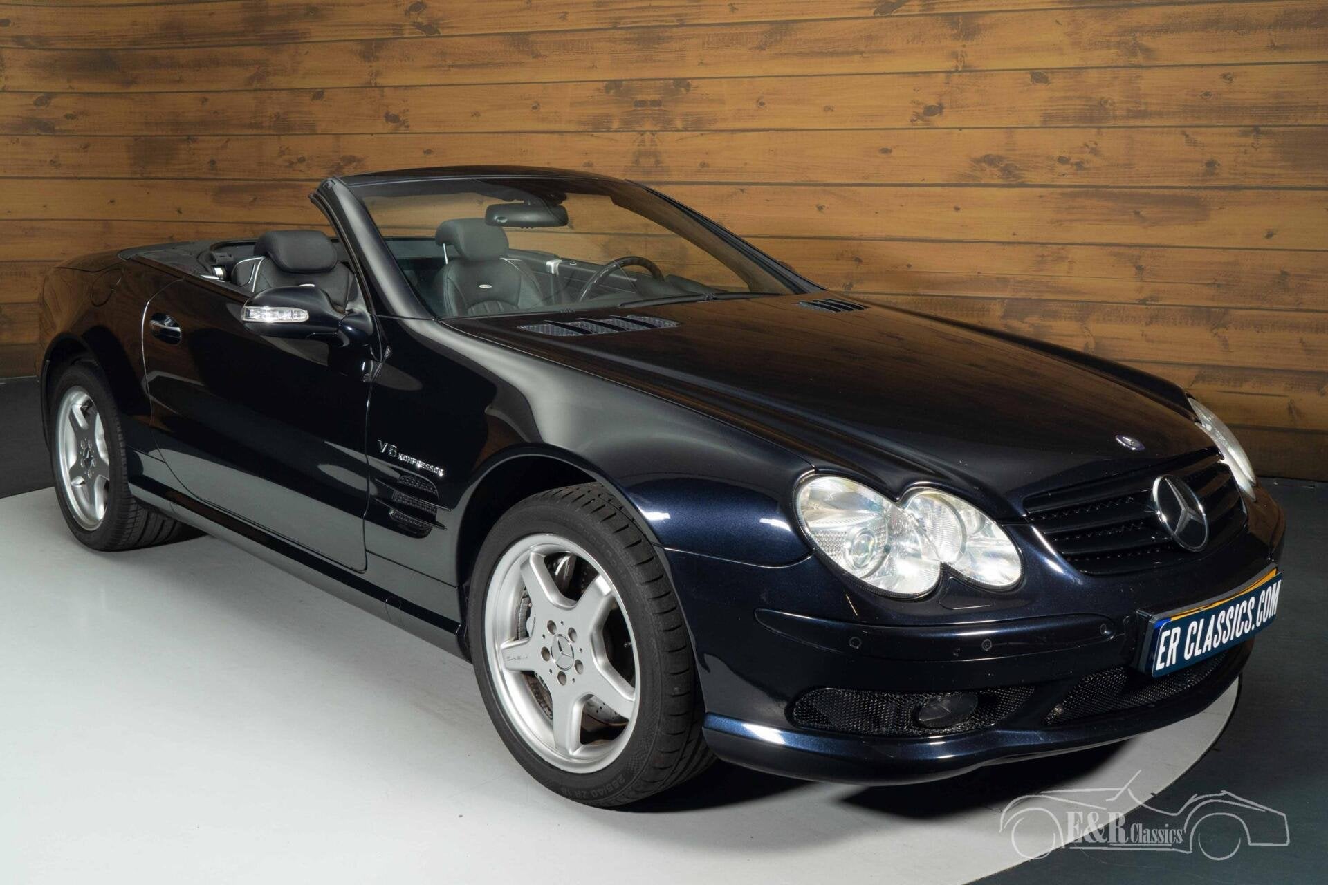 Mercedes SL55 AMG Cabriolet | 2003, Auto's, Automaat, Achterwielaandrijving, Zwart, Cabriolet