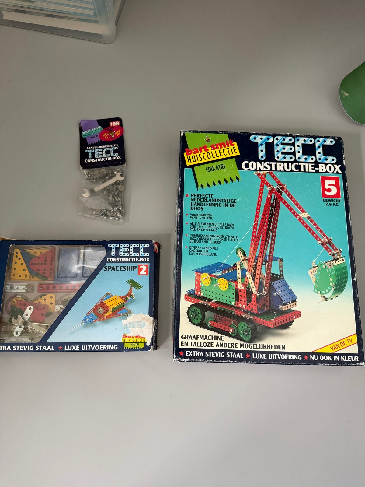 TECC Constructie-Boxen: Graafmachine, Spaceship & Onderdelen, Kinderen en Baby's, Ophalen of Verzenden, Gebruikt, Overige merken