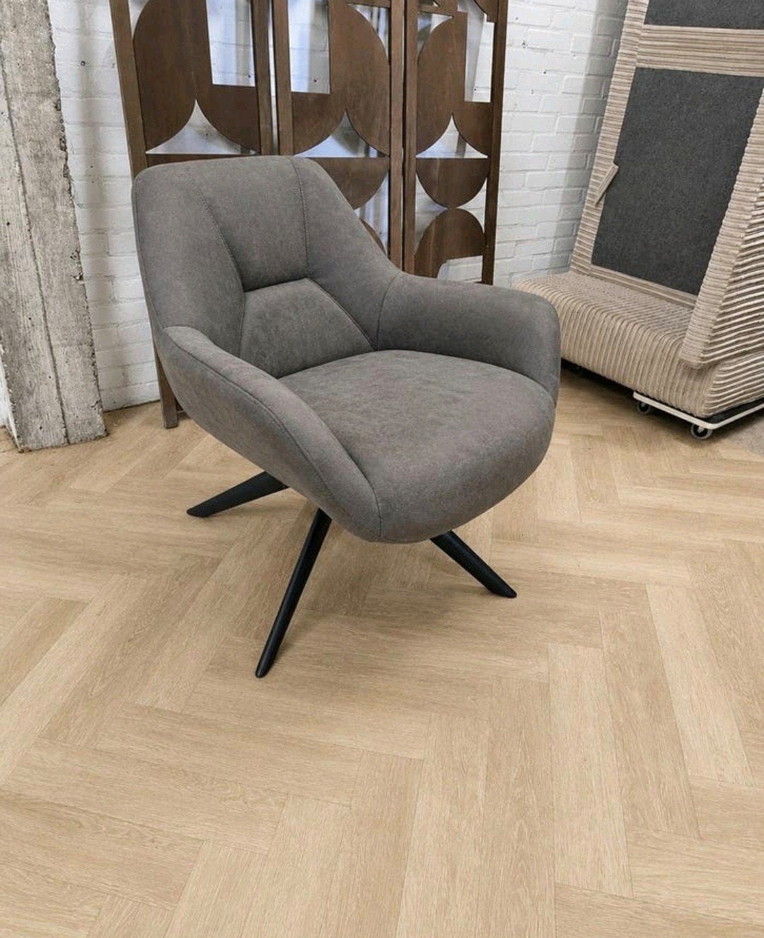 Luxe Draaifauteuil | 360 Graden | Microleder, Ophalen of Verzenden, Zo goed als nieuw, 75 tot 100 cm, 50 tot 75 cm