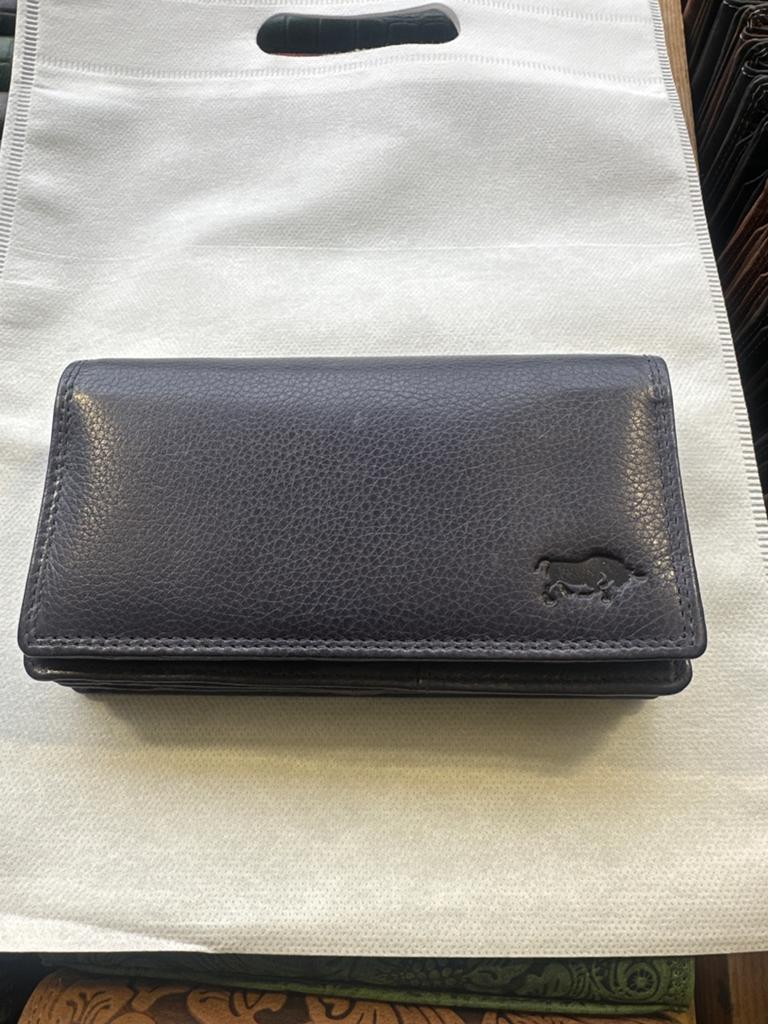 Mooie donkerblauwe leren dames portemonnee – RFID beschermd, Overige merken, Blauw, Nieuw, Ophalen of Verzenden