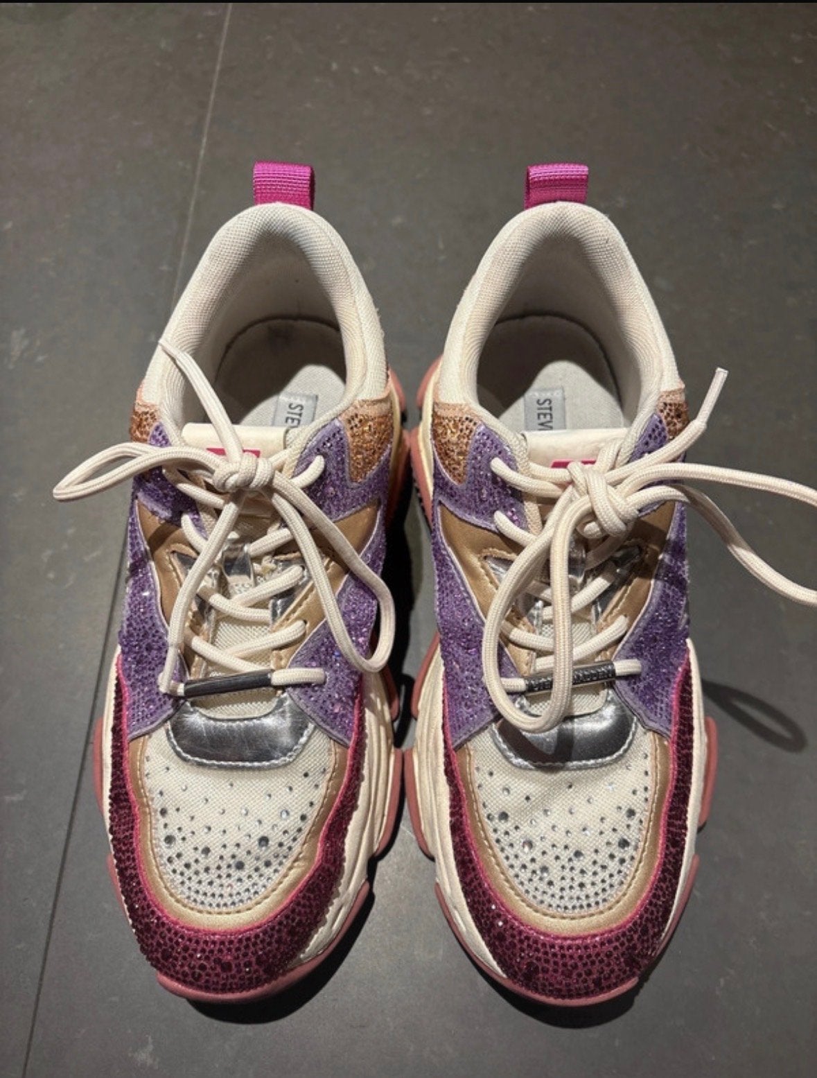 Steve Madden sneakers met diamantjes zgan maat 39, Ophalen of Verzenden, Roze, Sneakers of Gympen, Zo goed als nieuw