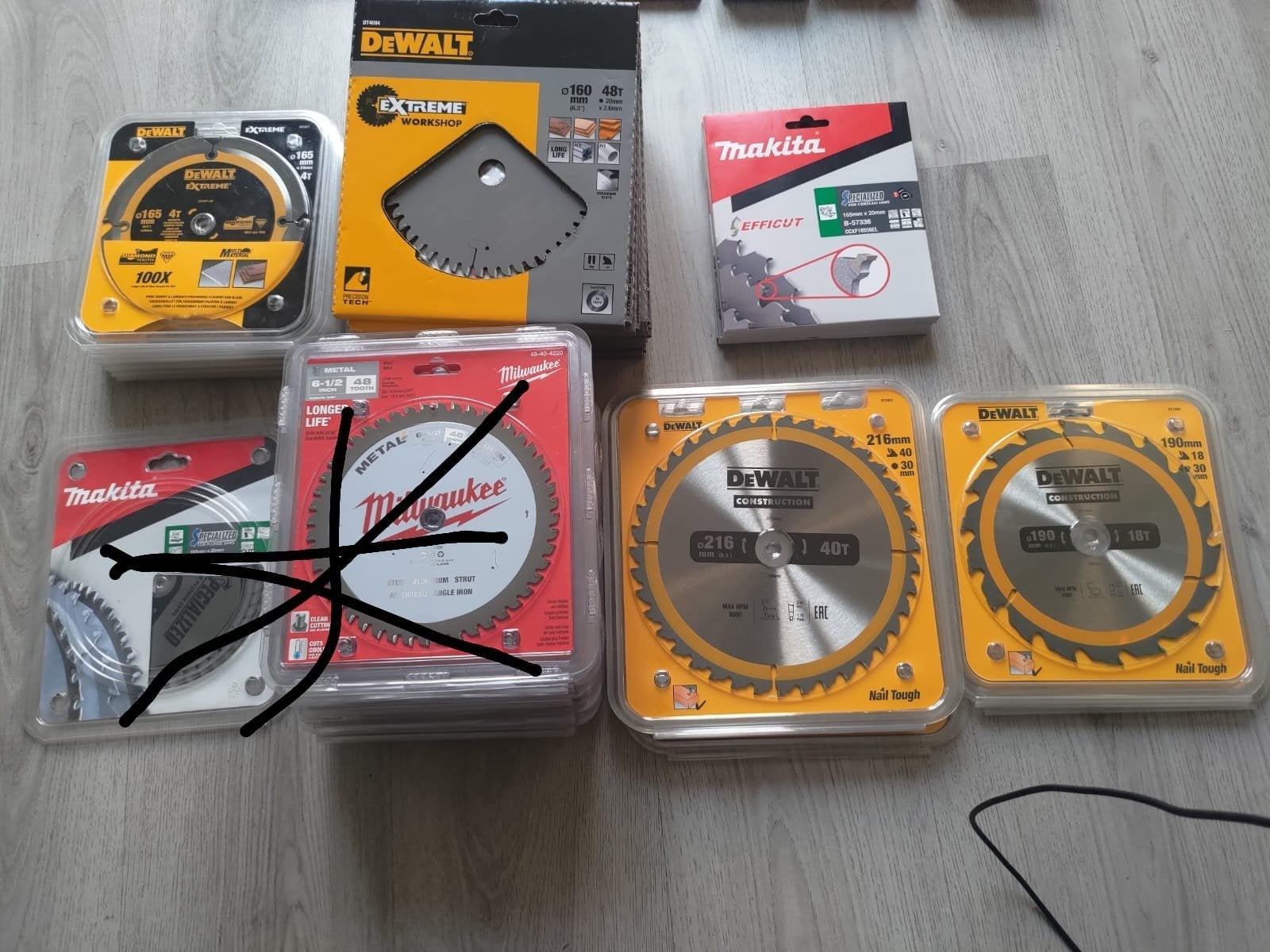 Diverse Zaagbladen: DeWALT, Makita, Milwaukee, Ophalen of Verzenden, Nieuw, Cirkelzaag, DeWALT, Makita, Milwaukee