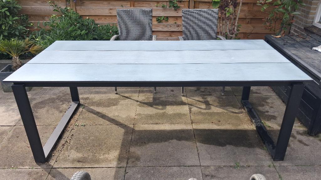Jysk tuintafel, betonlook B100xL215, Tuin en Terras, Tuintafels, Ophalen, Gebruikt, Rechthoekig