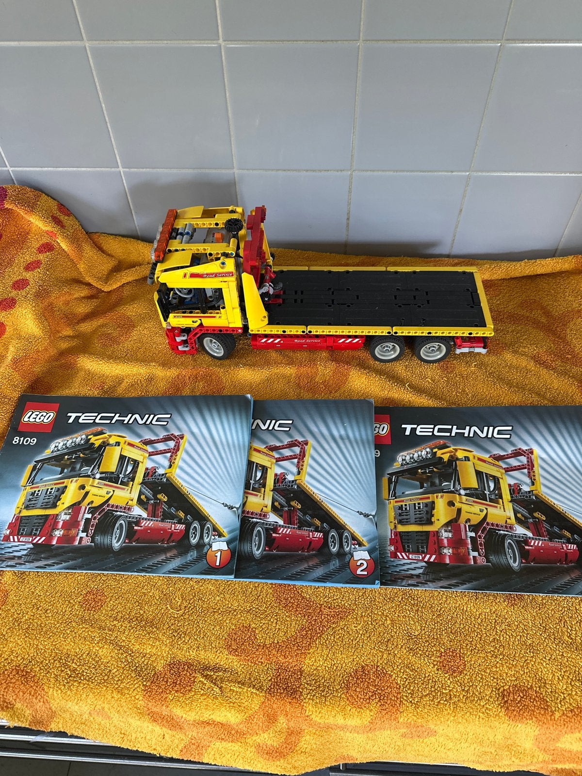 LEGO Technic 8109 Flatbed Vrachtwagen met instructies, Kinderen en Baby's, Ophalen of Verzenden, Gebruikt