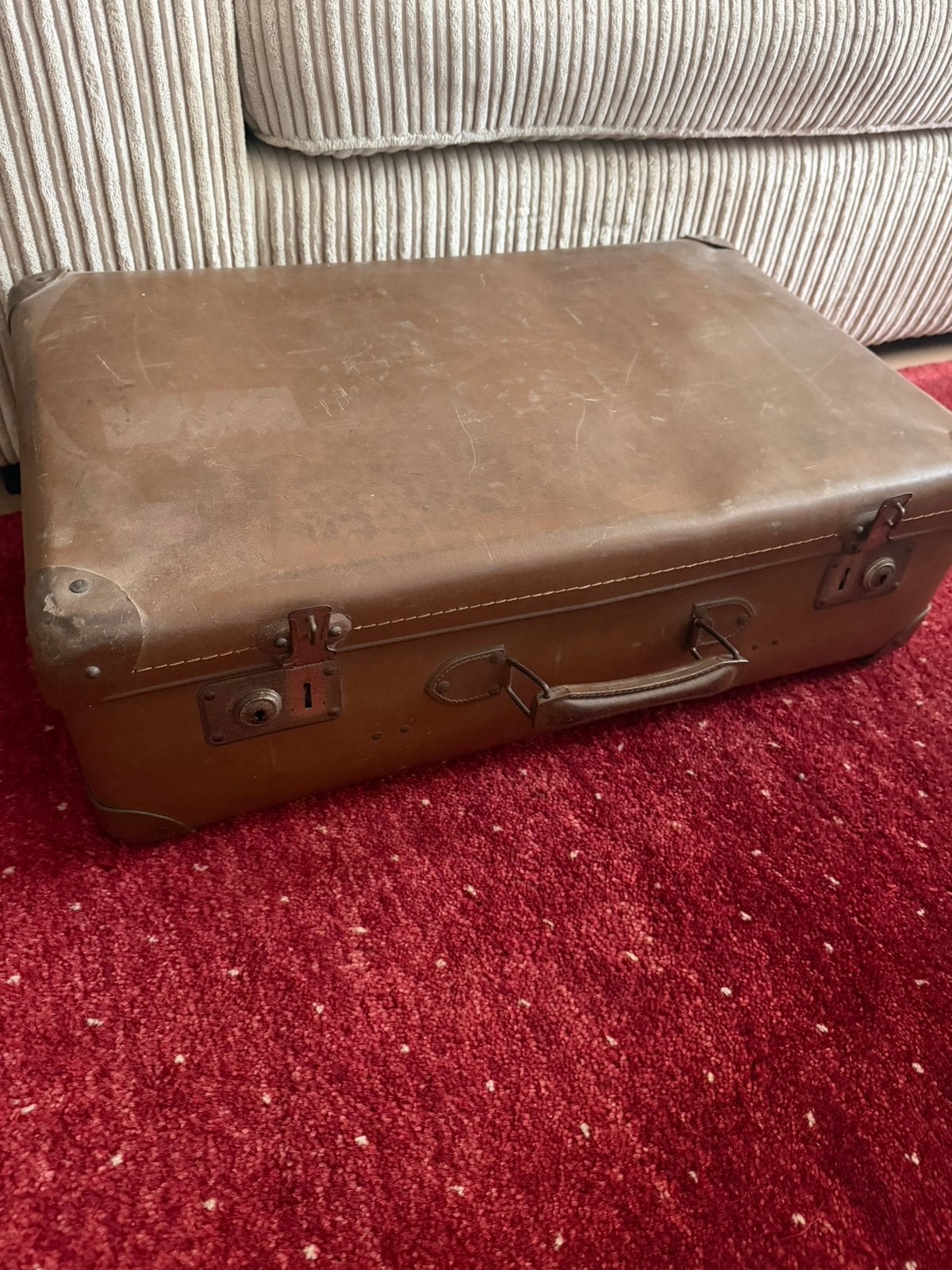 3 Vintage Koffers - Bruin, Decoratief en Functioneel, Overige materialen, Gebruikt, Slot, 35 tot 45 cm