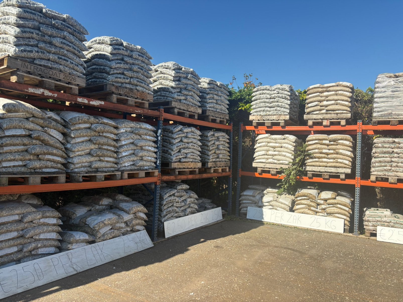 OUTLET ZAND GRIND GROND BOOMSCHORS, Tuin en Terras, Ophalen, Nieuw, Wit