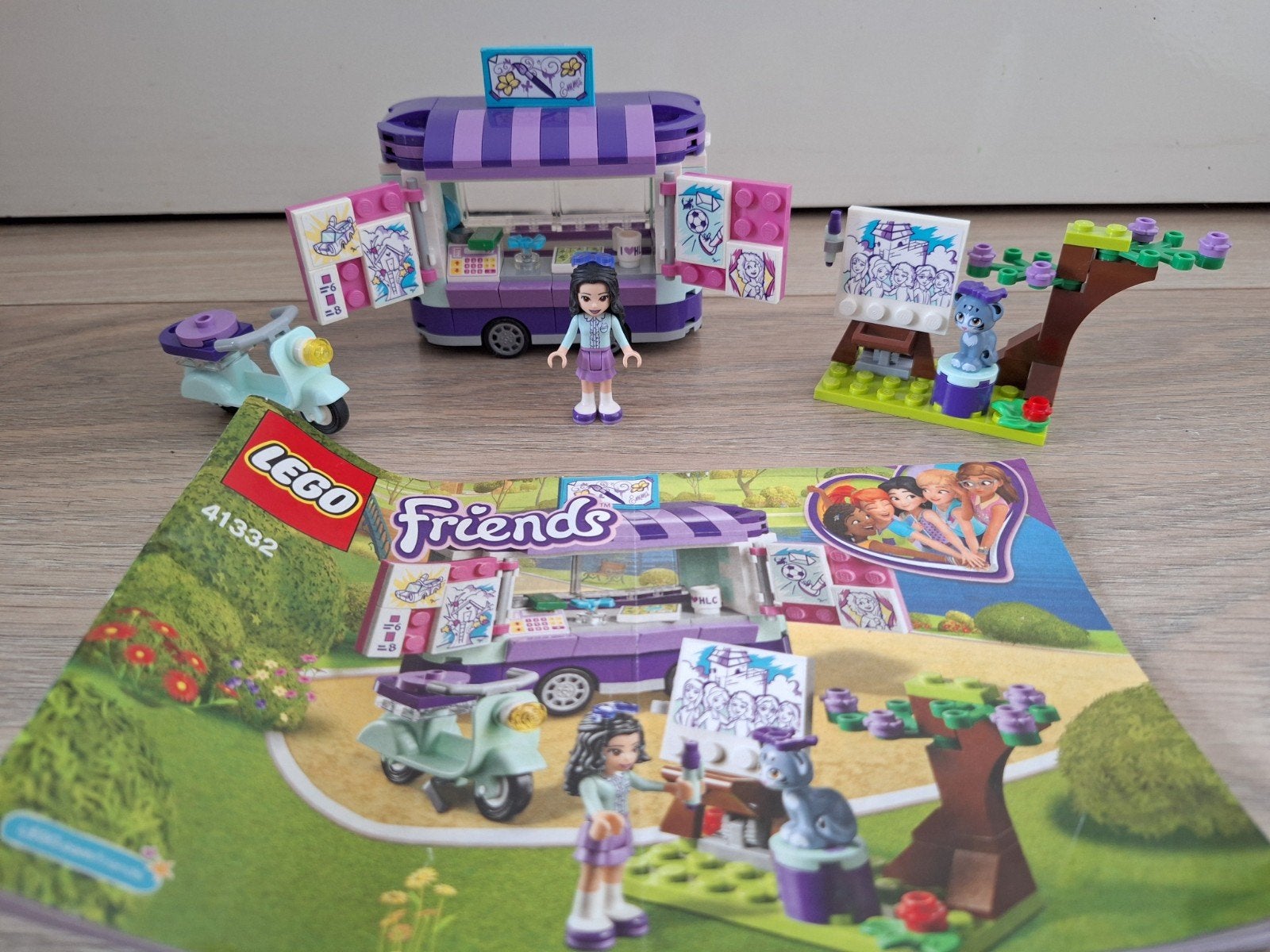 Lego Friends 41332 Emma's Art stand, Kinderen en Baby's, Ophalen of Verzenden, Zo goed als nieuw