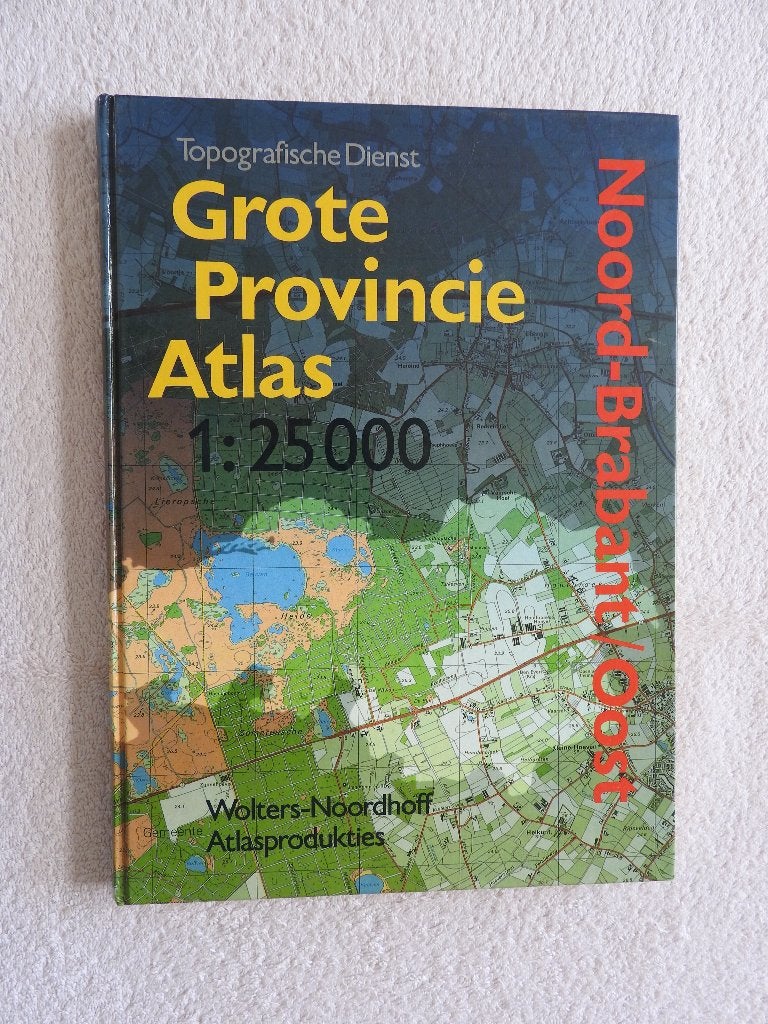 Grote Provincie Atlas 1 : 25000 - Noord-Brabant/Oost, Gelezen, Ophalen of Verzenden, Landkaart, 1800 tot 2000