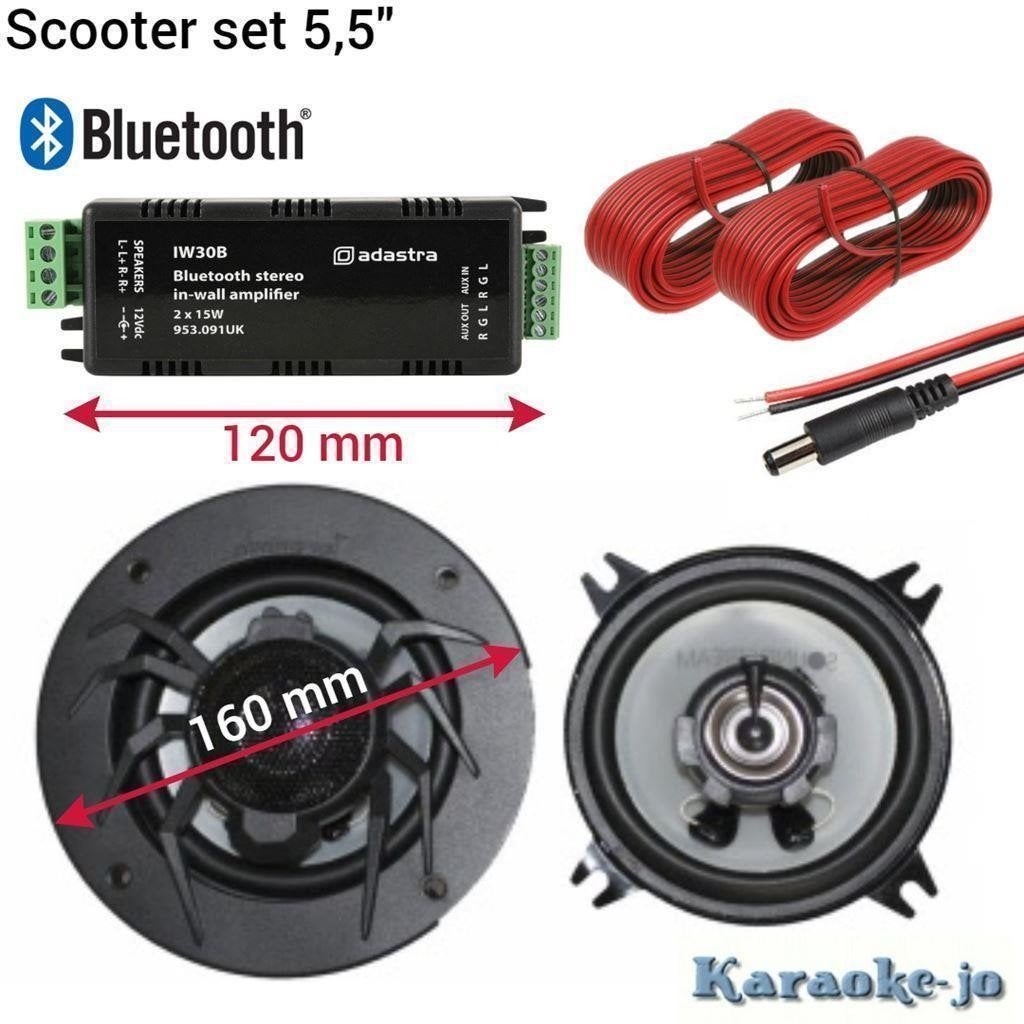Scooter Bleutooth set 5 inch speakers [5ST-A215]., Auto diversen, Autospeakers, ., Nieuw, Ophalen of Verzenden, .