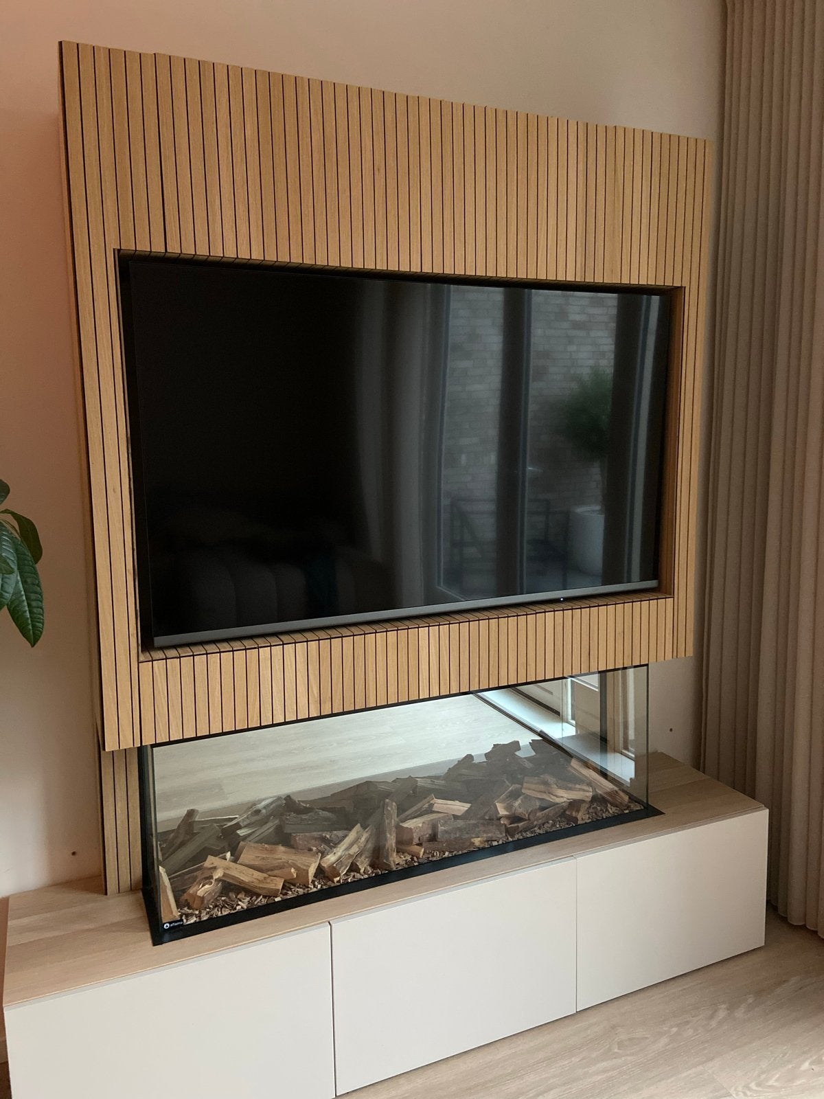 Aflamo SuperB inbouwhaard, Huis en Inrichting, Haarden, Ophalen, Gebruikt, Inbouwhaard, Elektrische haard