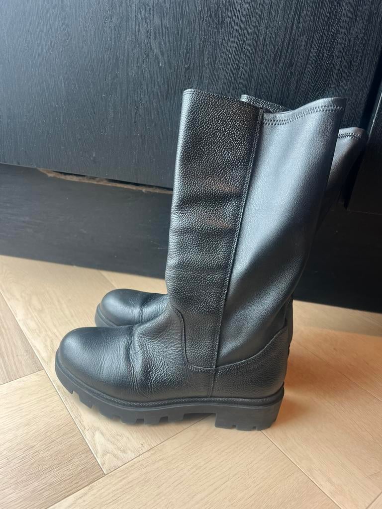 Laarzen boots zwart 35 nieuw leer, Ophalen of Verzenden, Zo goed als nieuw, Zwart