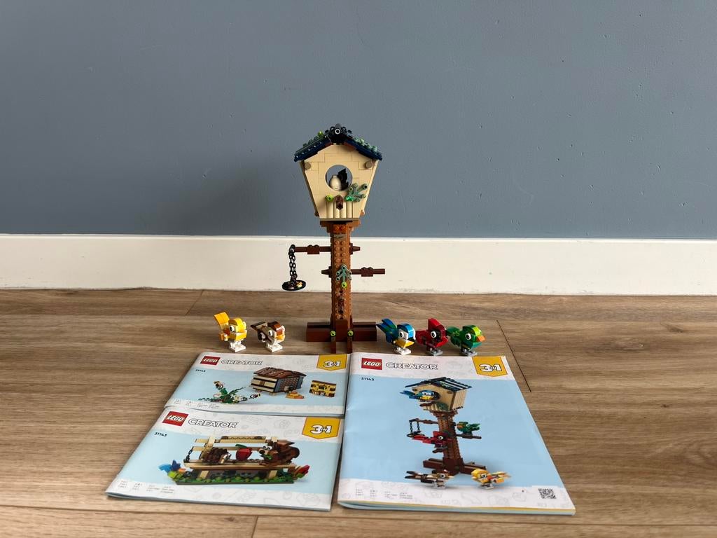 Lego 31143 vogelhuisje, Lego, Ophalen of Verzenden, Zo goed als nieuw, Inclusief minifiguren