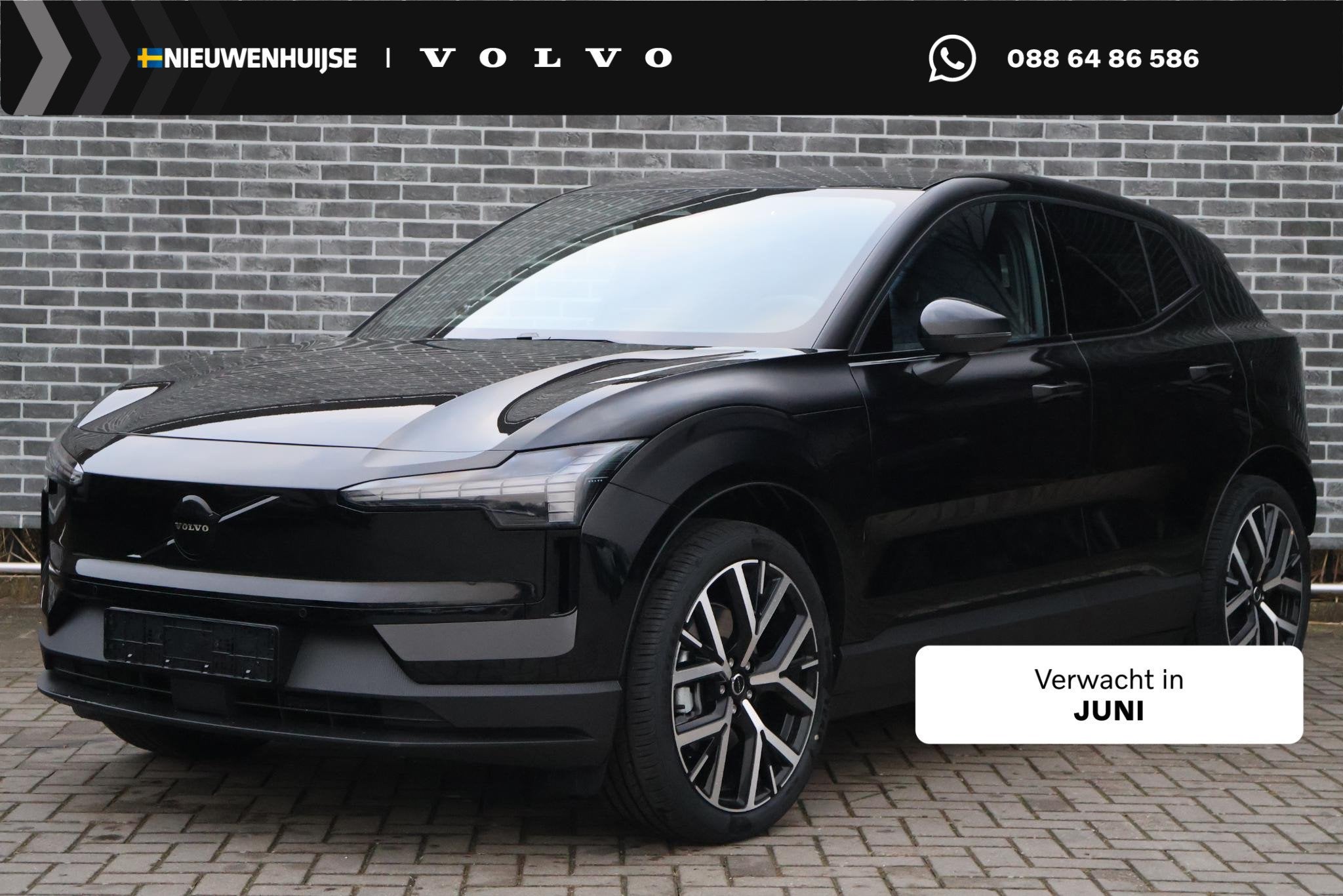 Volvo EX30 P5 Long Range Plus Black Edition Europa 69 kWh Go, Automaat, Achterwielaandrijving, Leder en Stof, Nieuw