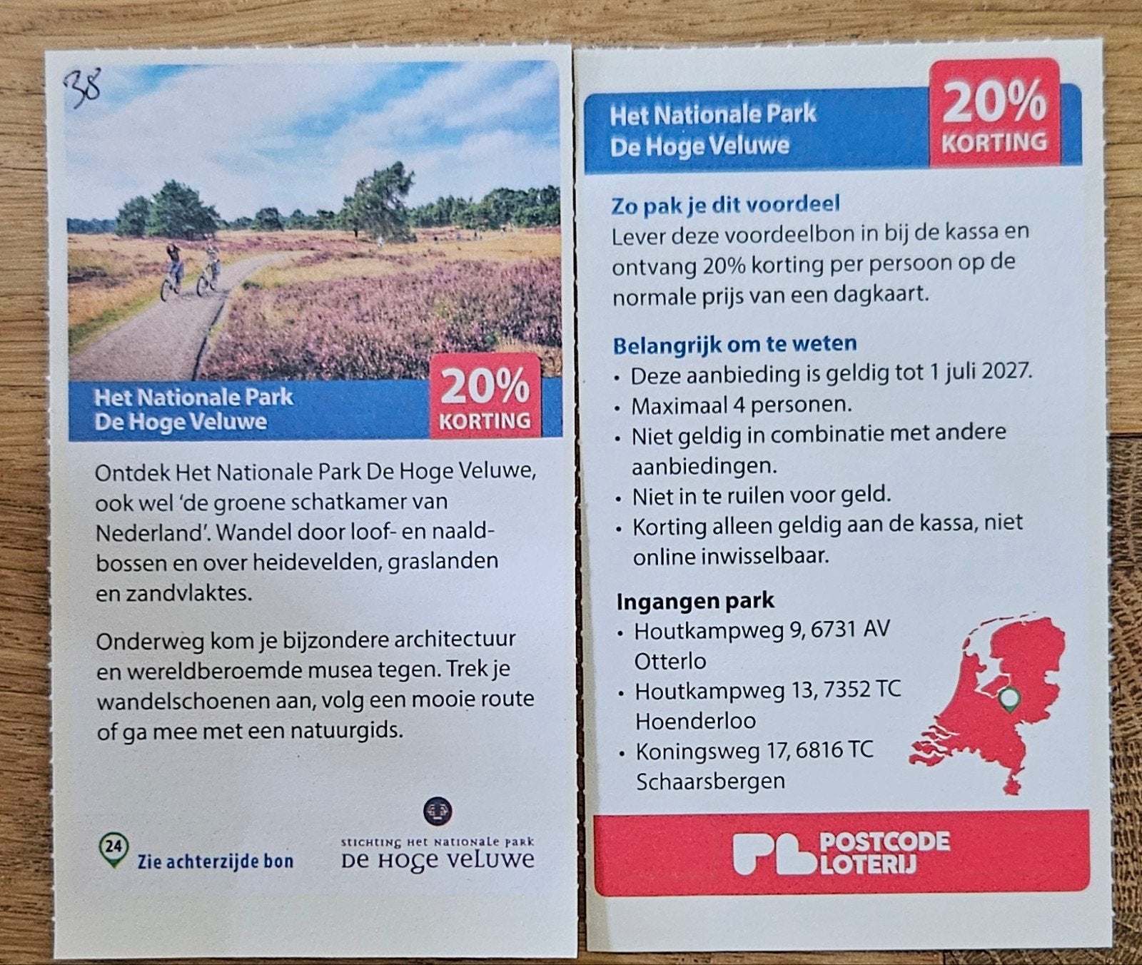 Het Nationale Park De Hoge Veluwe. 20% korting.