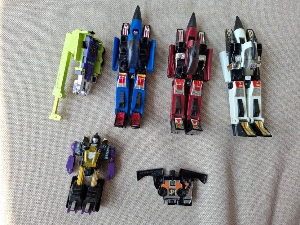 Vintage Transformers G1 Decepticons incompleet, Verzenden, Gebruikt