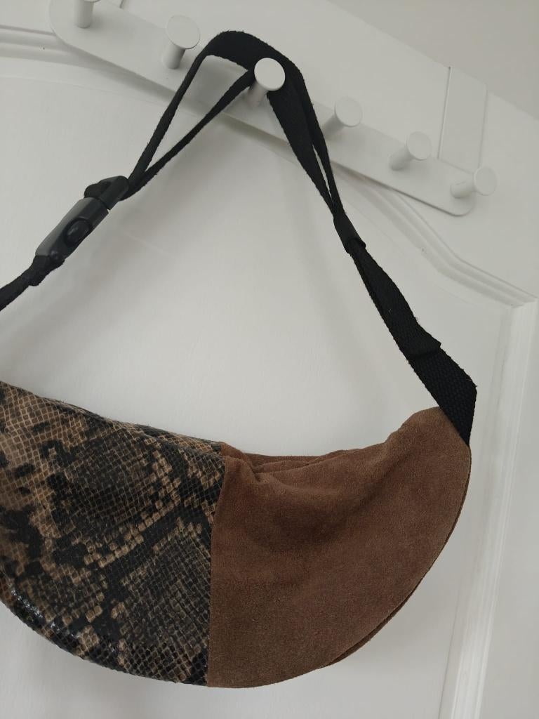 Sacha premium Schoudertas 100% Leer, Overige merken, Bruin, Nieuw, Ophalen of Verzenden