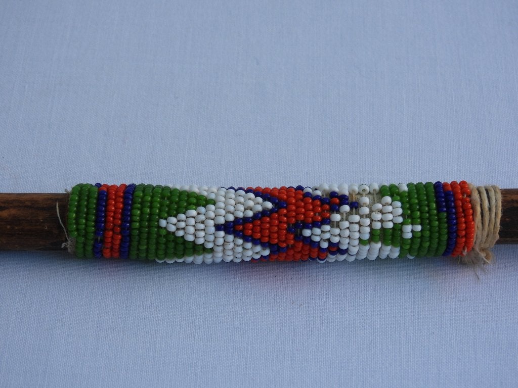 authentieke Afrikaanse speer kralenband Kenia Tanzania Zulu, Overige merken, Afrika, Ophalen of Verzenden, Zo goed als nieuw