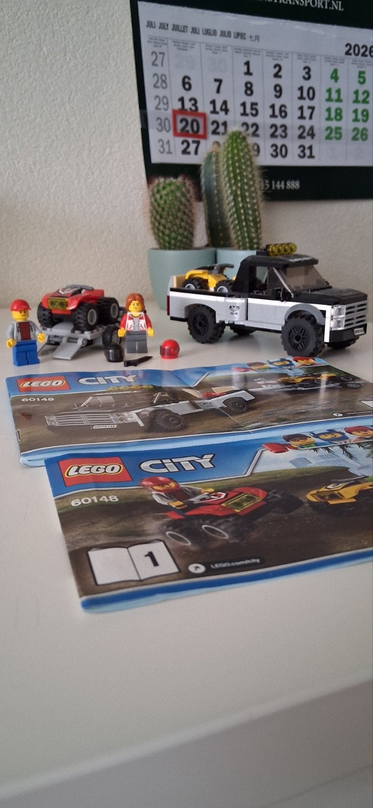 Lego pick up truck met quad 60148, Verzenden, Lego, Inclusief minifiguren, City