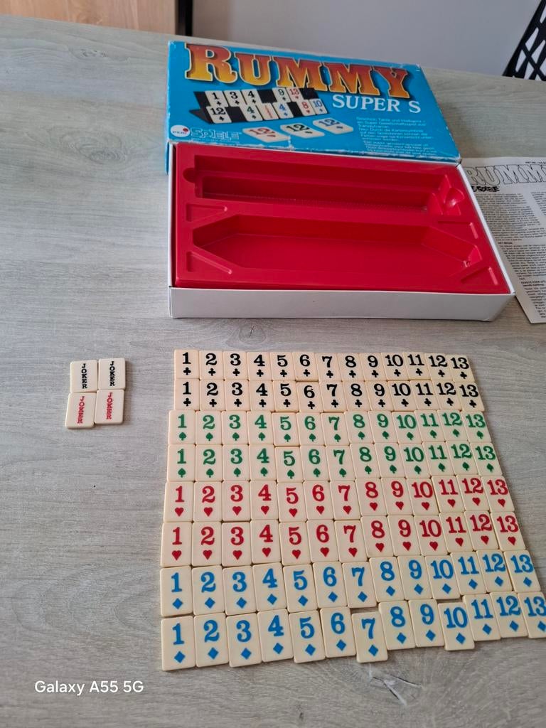 Rummy Super S Spel - Compleet en in goede staat, Hobby en Vrije tijd, Gezelschapsspellen | Bordspellen, Info@peri-spee.at, Gebruikt