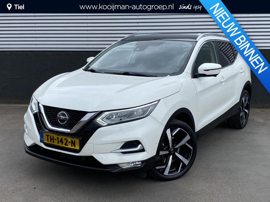 Nissan Qashqai 1.2 Tekna Automaat, Trekhaak, Panoramadak, 36, Automatische klimaatregeling, Gebruikt, 4 cilinders, Wit