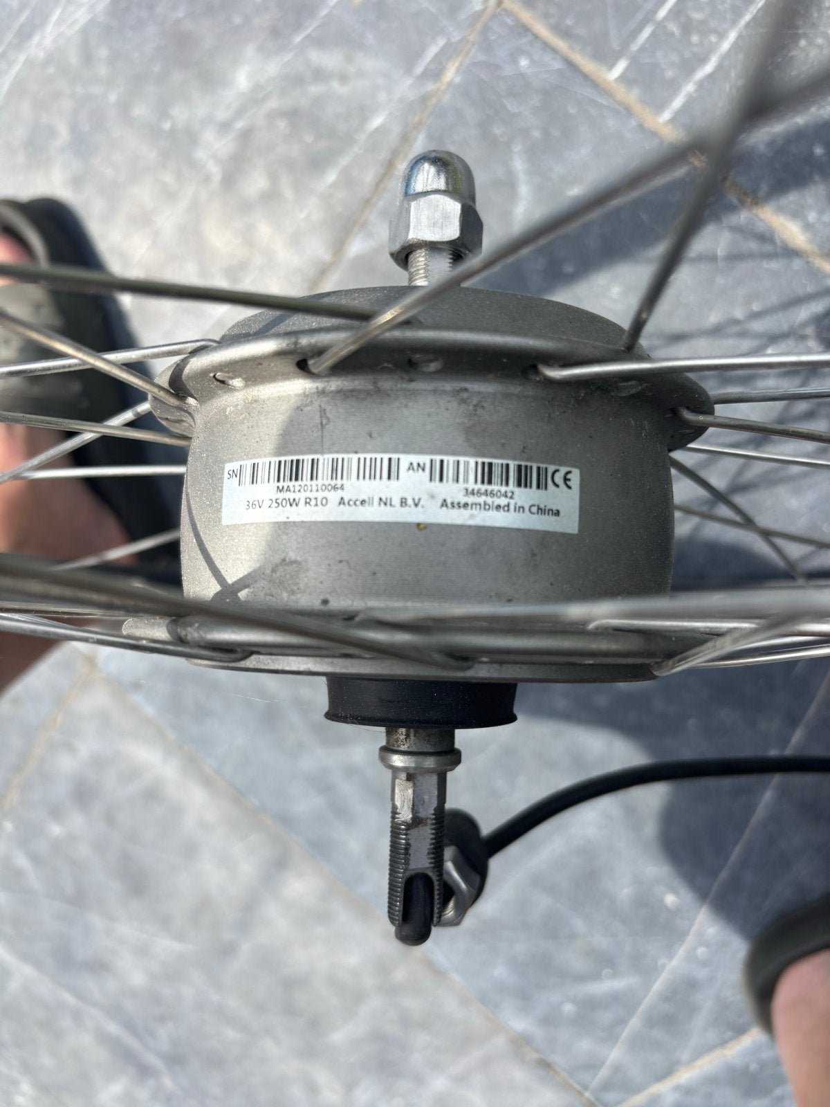Sparta/Batavus E-bike voorwiel Ananda 28 inch 36V, Ophalen, Gebruikt, Sparta