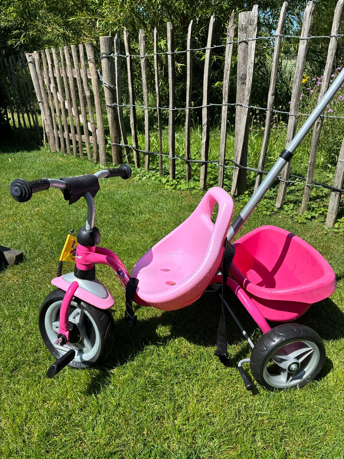 Puky driewieler roze met duwstang en kiepbakje, Ophalen, Gebruikt, Overige typen