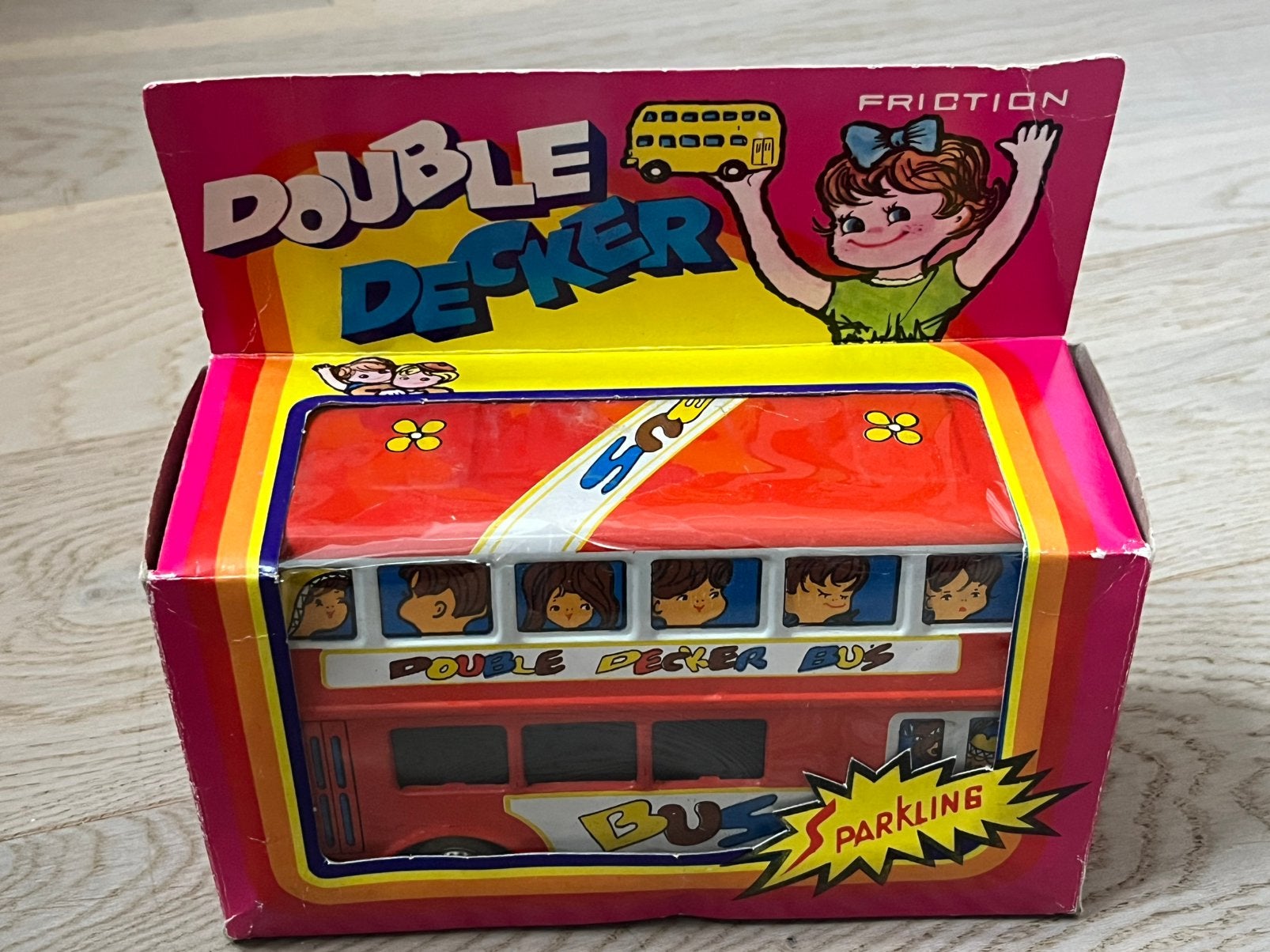 Blikken speelgoed dubbeldekker Double Decker Bus MF291, Verzenden