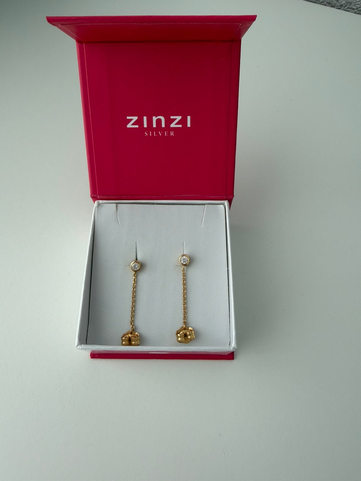 Zinzi dames goudkleur oorbellen zilver 925 oorknopjes, Verzenden, Zo goed als nieuw, Knopjes of Stekers, Goud