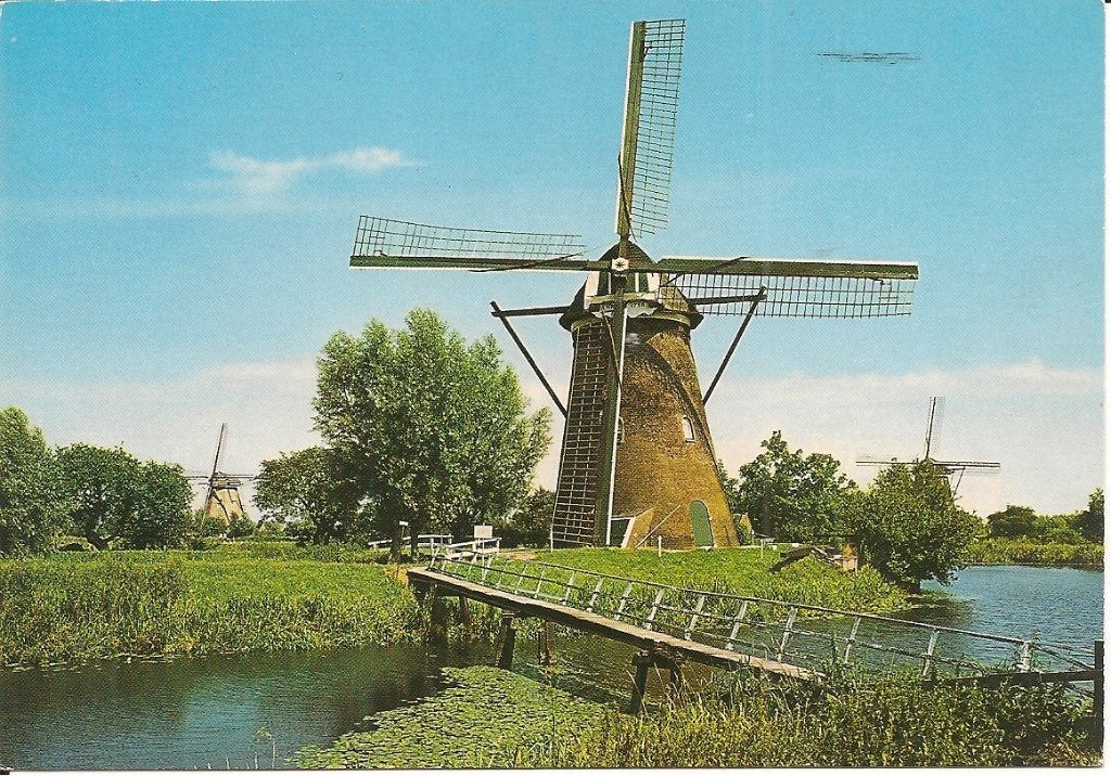 Ansichtkaart Kinderdijk Molens - Gelopen, Ophalen of Verzenden, 1980 tot heden, Gelopen, Zuid-Holland