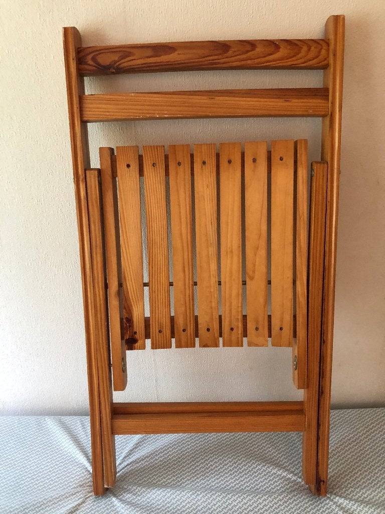 Houten opklapstoel, Ophalen, Bruin, Eén