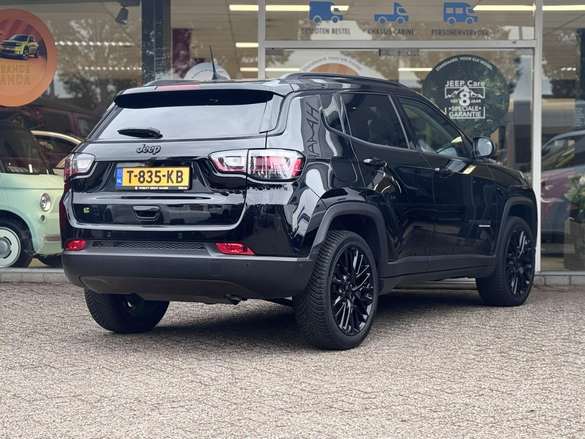 Jeep Compass 1.5T e-Hybrid Upland | 360° Camera | Panoramis, Auto's, Gebruikt, 4 cilinders, Leder en Stof, Zwart