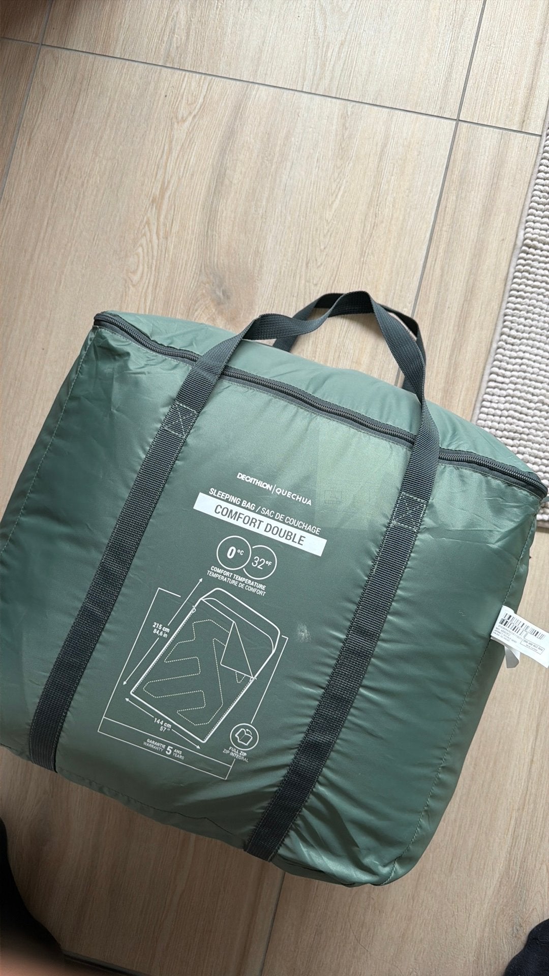 Quechua Comfort Double Slaapzak 0C, Caravans en Kamperen, Slaapzakken, Ophalen, Gebruikt